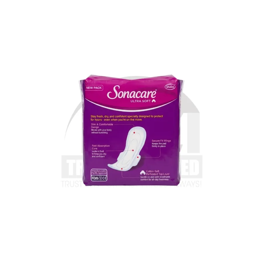 Sonacare Ultra Soft Pads - 240mm (Pack of 10 + 2 Panty Liners)