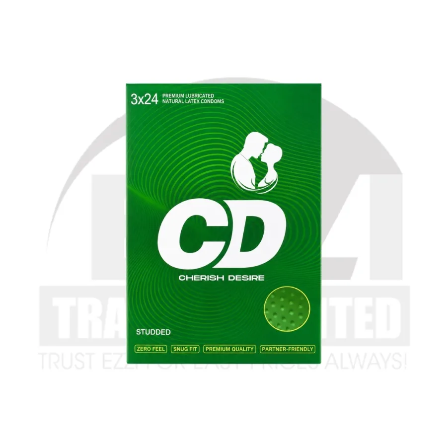 Cherish Desire Studded Condoms - 3 Pack