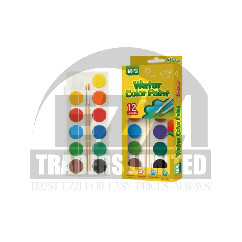 M&G 6586 Basic Watercolor Paints - 12 Colors