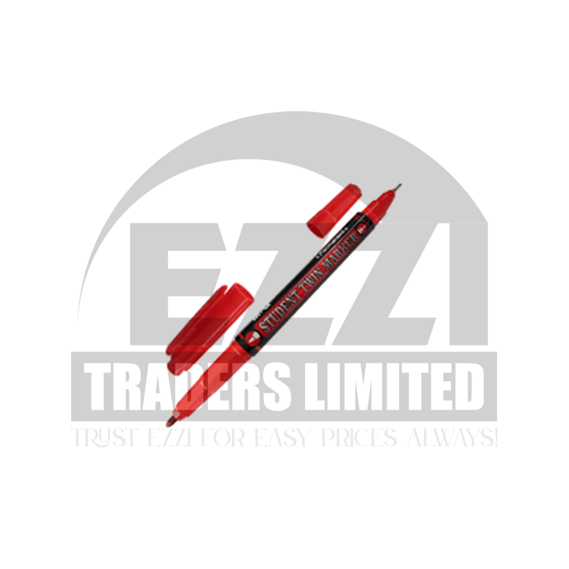 M&G 7471 Double Tip Permanent Marker - Red