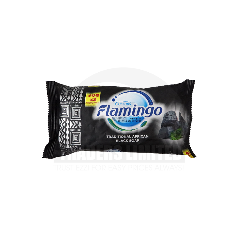 Flamingo Black Soap - 90g (Pack of 3)