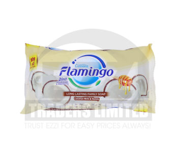 FLAMINGO SOAP LUX MLK (3BARS) 90G  – 3 PACKETS